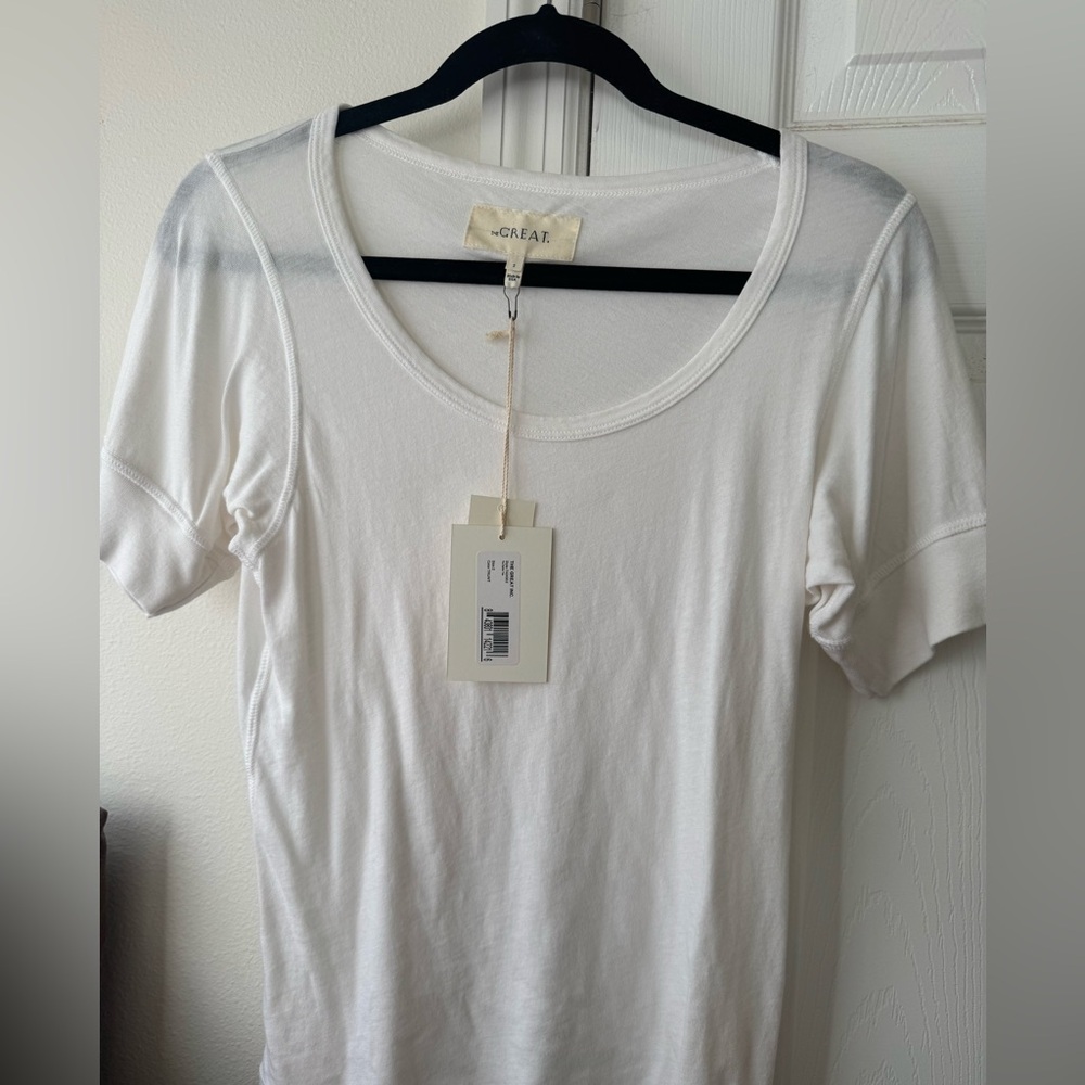 THE GREAT.  Ballet Tee in White - Size 2 (M)